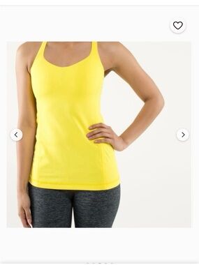 lululemon athletica Yellow Scoop Neck Tank